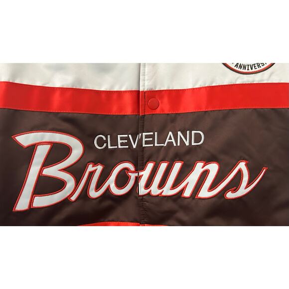 Official NFL Cleveland Browns Bomber Jacket- size LRG-Mitchell & Ness. - Picture 3 of 8